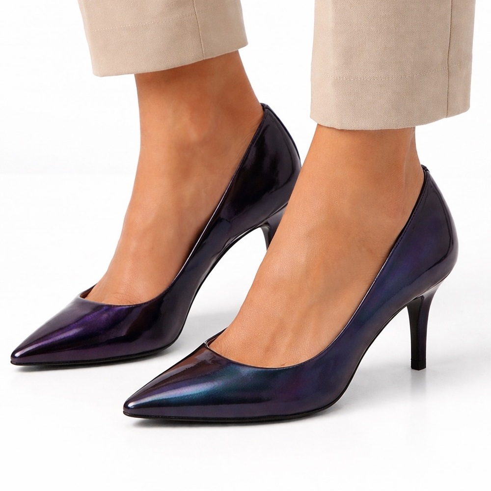 Vince Camuto Pointed-Toe Pumps - Iridescent Violet Size 6